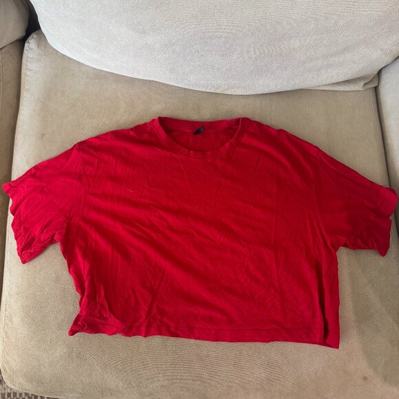 Red Cropped Tee - Picture 1 of 2